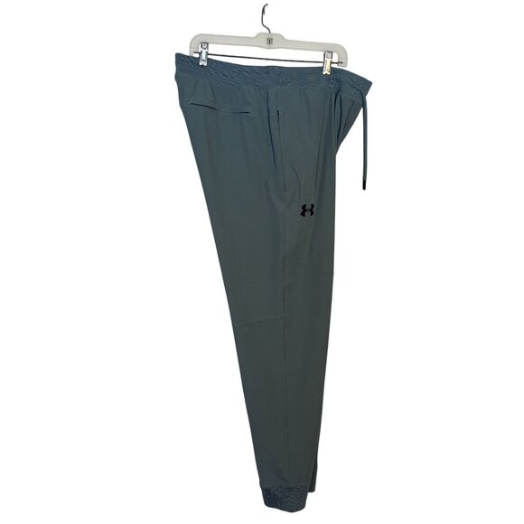 Under Armour HeatGear Joggers XL Fitted Green -Gray Lightweight Drawstring Waist - Picture 3 of 10
